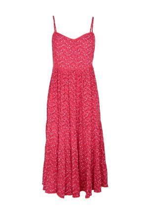Daphne Easy Days Midi Dress Red