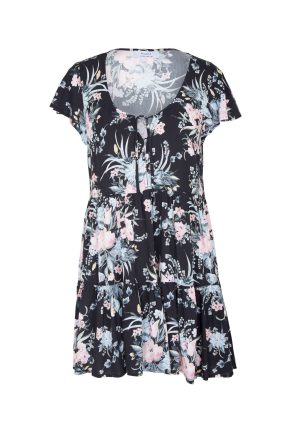 Scarlett Baby Doll Mini Dress Black