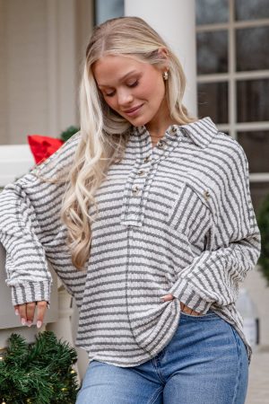 Lightweight Morning Latte Striped Top – DU Deal